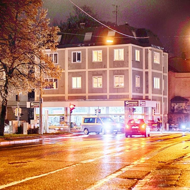Lindauer Straße Ecke Salzstraße bei Nacht. - Salzstraße, nacht, lindauertraße