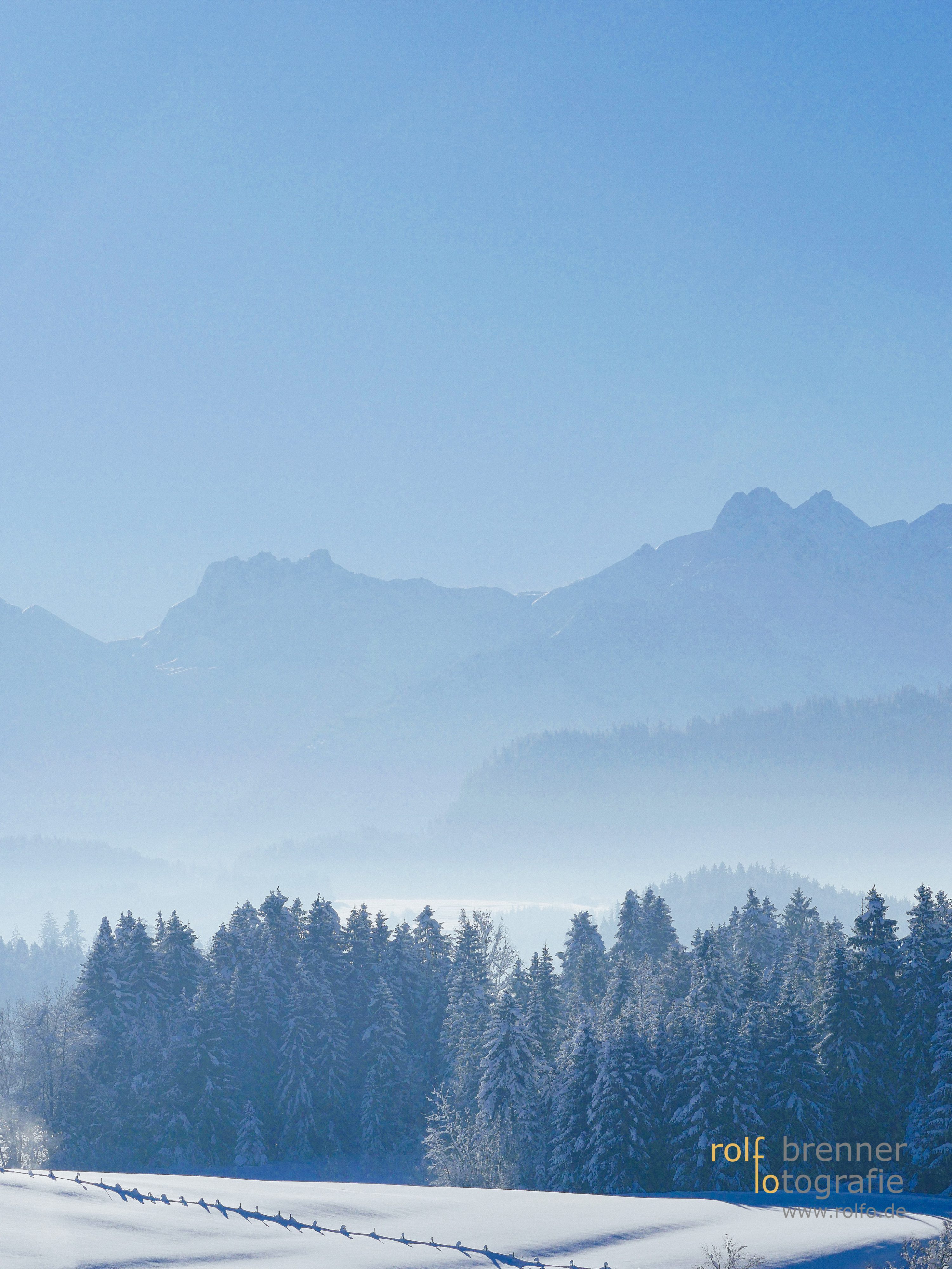 Winter in den Allgäuer Alpen bei Ofterschwang