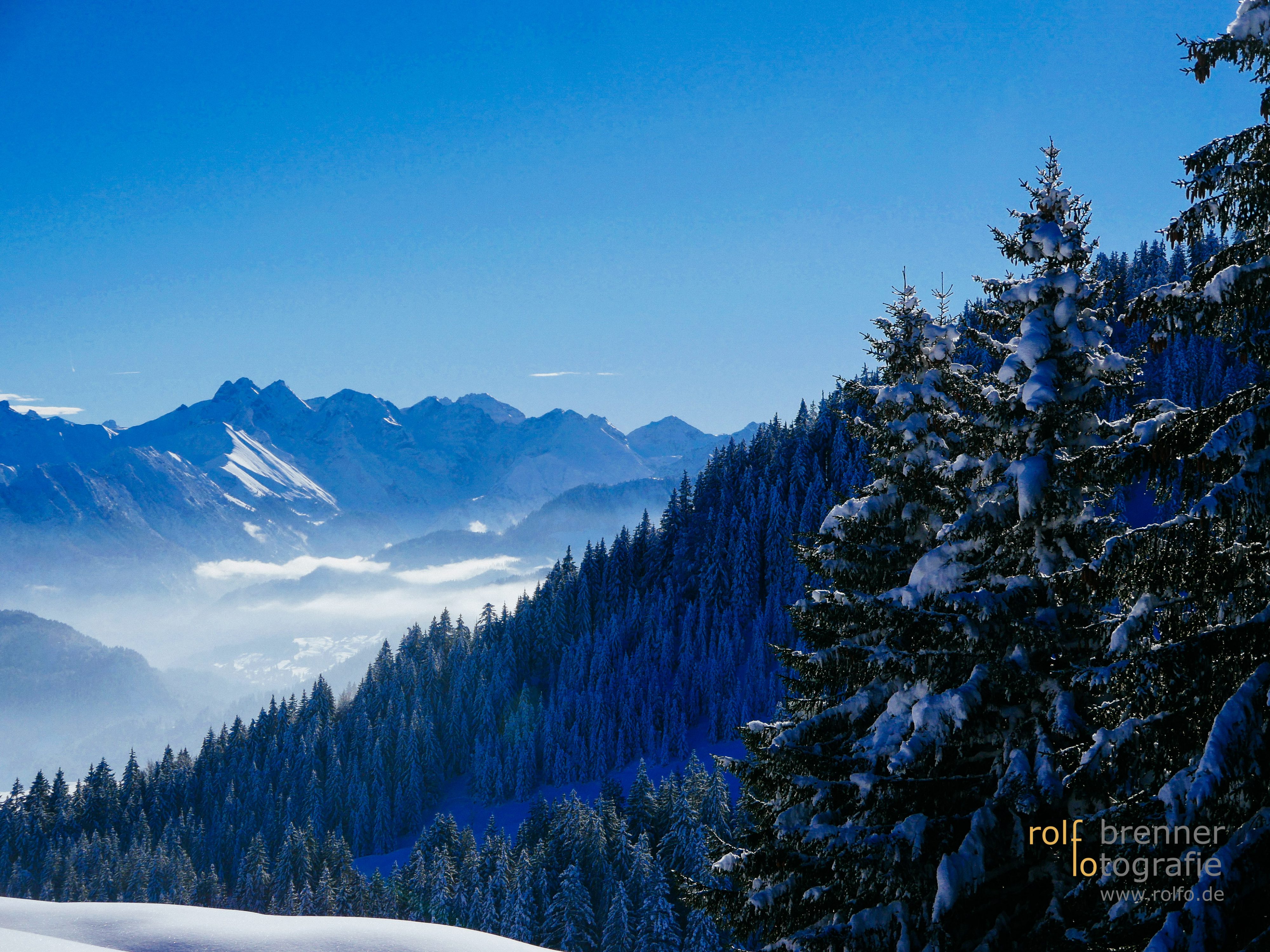 Winter in den Allgäuer Alpen bei Ofterschwang